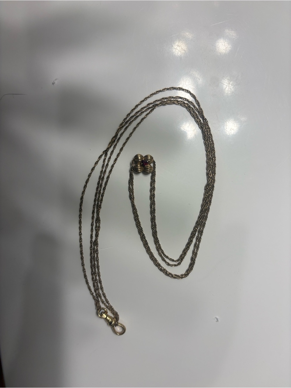 Delicate solid Gold  Braided Necklace